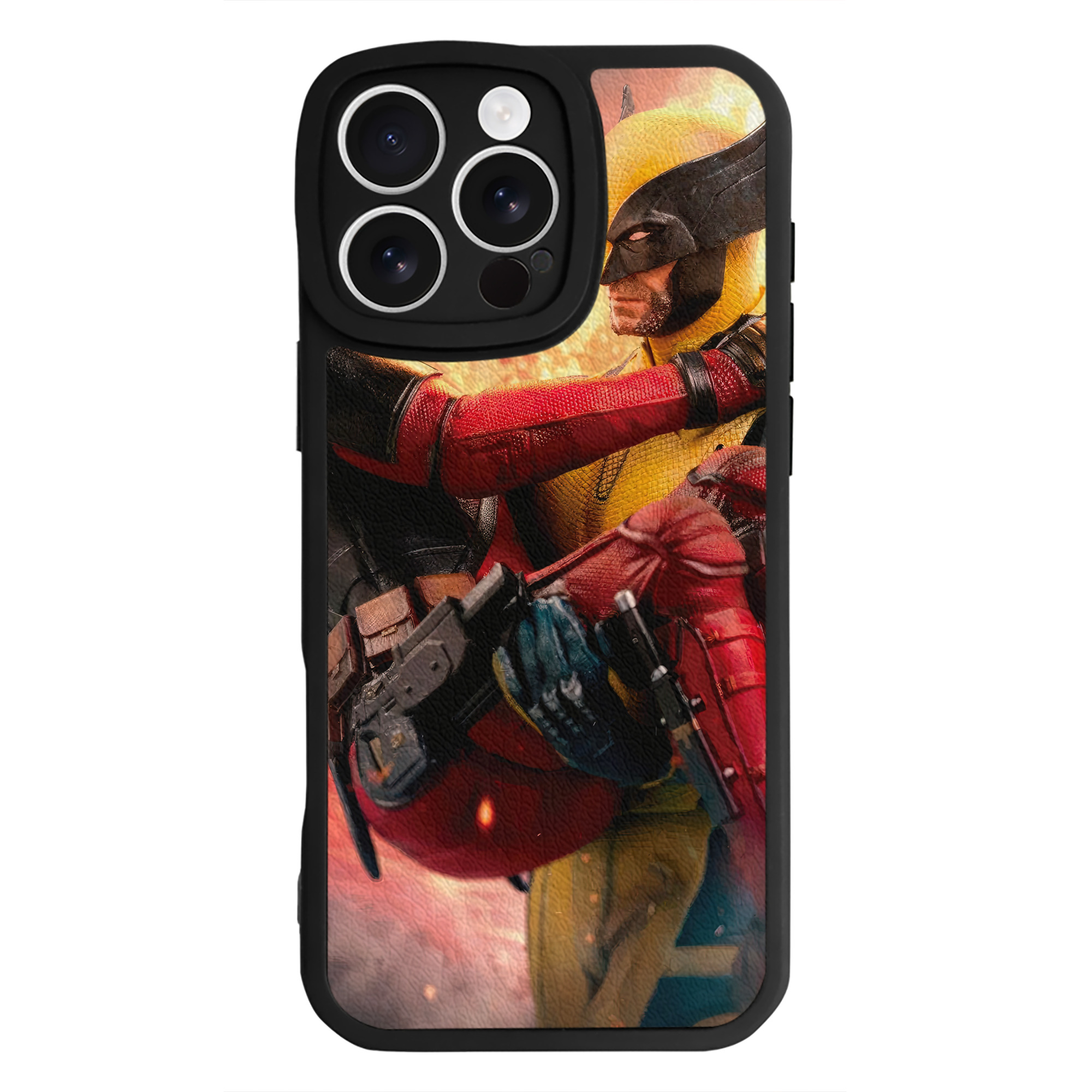 （画像用） Deadpool デッドプール 【iPhone 16シリーズ対応】シリコンスマホケース（レザー調） 材質：シリコン